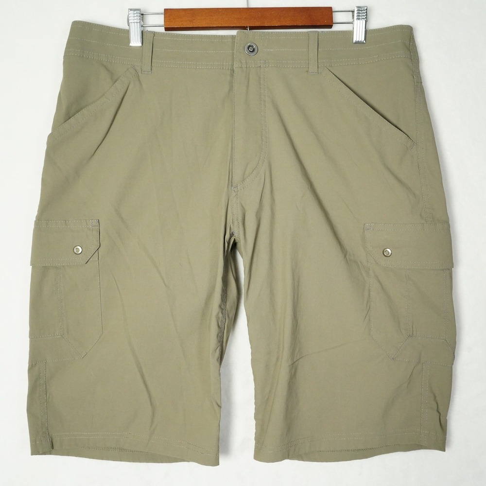 Kuhl Renegade Cargo Shorts Mens 36 Khaki Tan Hiking Technical Stretch 5136